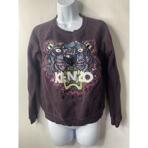 Vintage Kenzo Paris Womens Tiger Sweatshirt Size Small  Y2K Street Wear Rave Fun